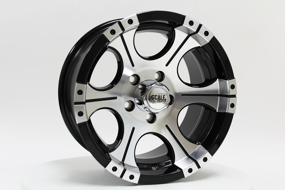 SCALE 4X4 ACE 16X8 0ET 5X114.3 BLACK MACHINED FACE