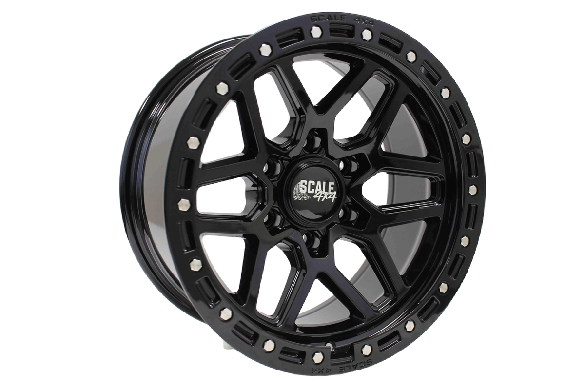 SCALE 4X4 S02 17X8.5 -10 6X139.7 GLOSS BLACK