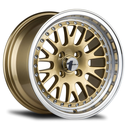 AVID.1 AV-12 15X8 +25 4X100 GOLD MACHINED LIP