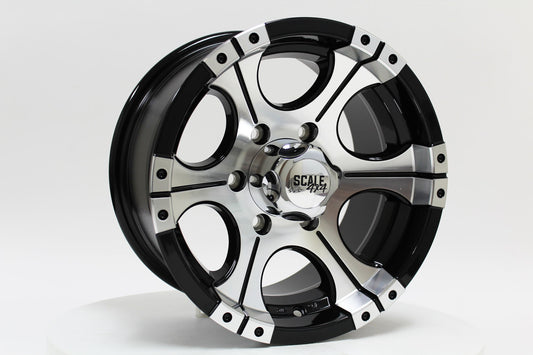 SCALE 4X4 ACE 16X8 0ET 6X139.7 BLACK MACHINED FACE