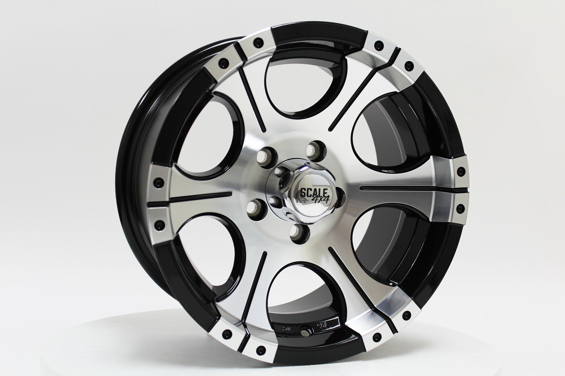 SCALE 4X4 ACE 15X8 0ET 5X114.3 BLACK MACHINED FACE
