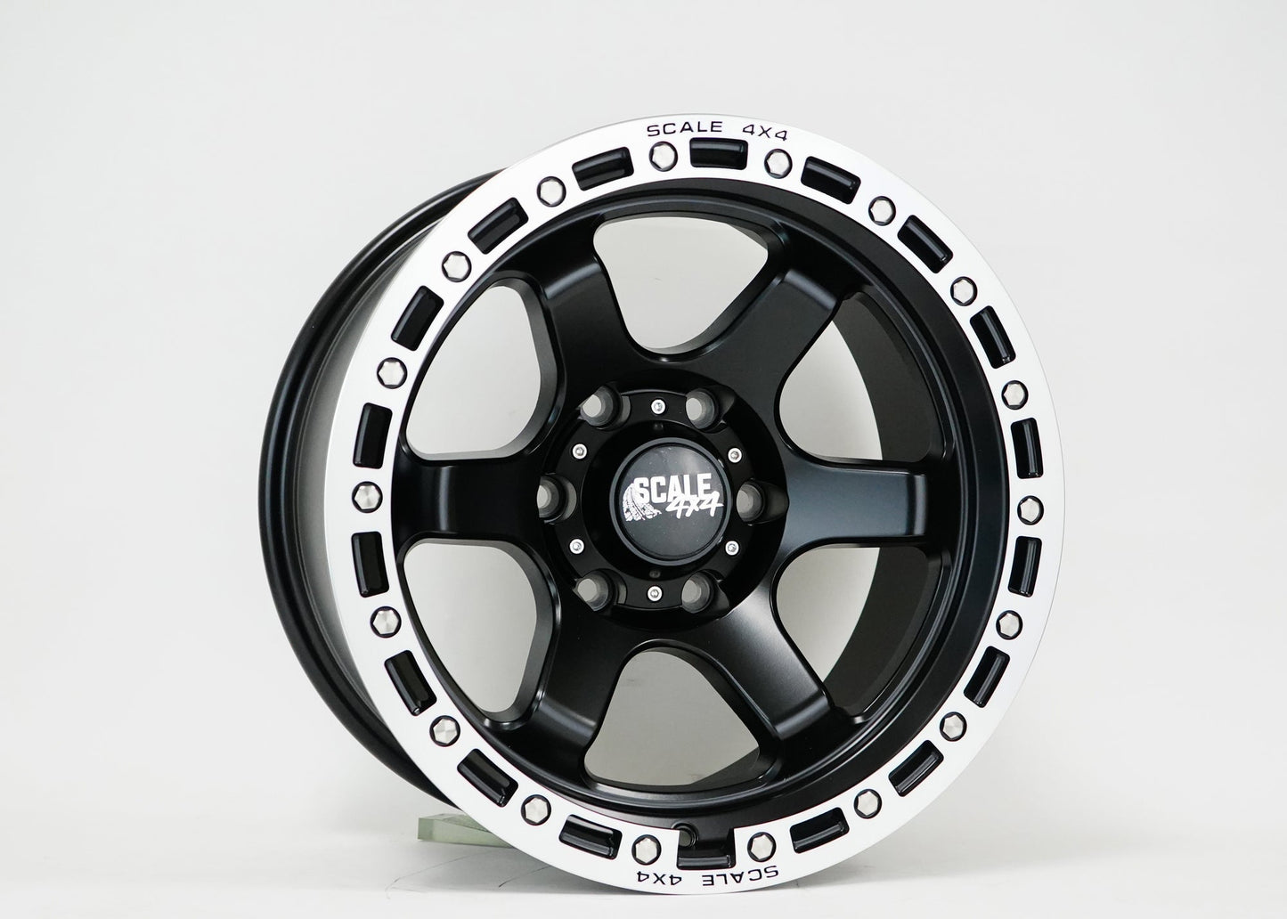 SCALE 4X4 S03 17X9 -25 6X139.7 MATTE BLACK MACHINED LIP