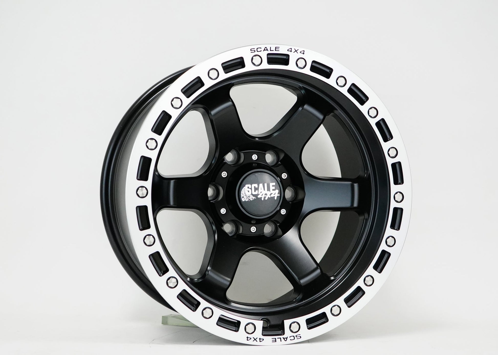 SCALE 4X4 S03 17X9 -25 6X139.7 MATTE BLACK MACHINED LIP