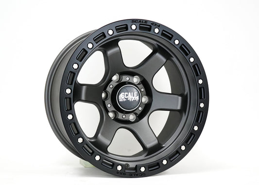 SCALE 4X4 S03 17X9 -25 6X139.7 MATTE GUNMETAL BLACK LIP