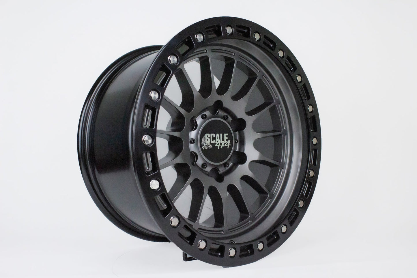 SCALE 4X4 S04 17X9 -25 6X139.7 MATTE GUNMETAL BLACK LIP