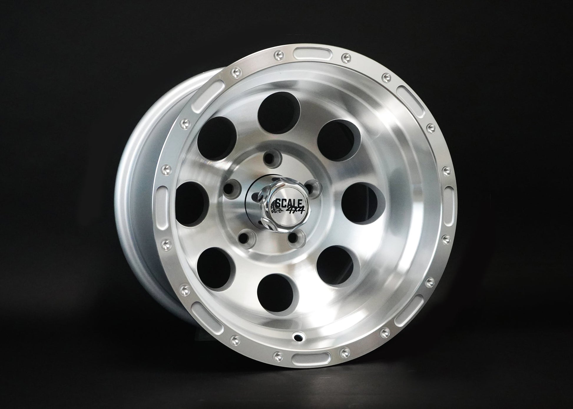 SCALE 4X4 S52 15X10 -46 5X114.3 SILVER MACHINED FACE